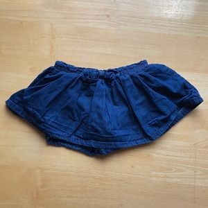 Baby Girl 12M Dark Denim Jean Skirt (w/bloomers)